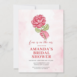 Invitation L'amour est dans l'air Shower de mariage de la Sai