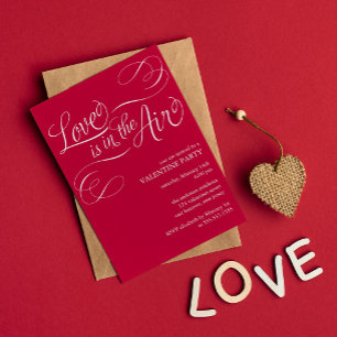 Invitation "L'amour est dans l'air" Soirée de la Saint Valent