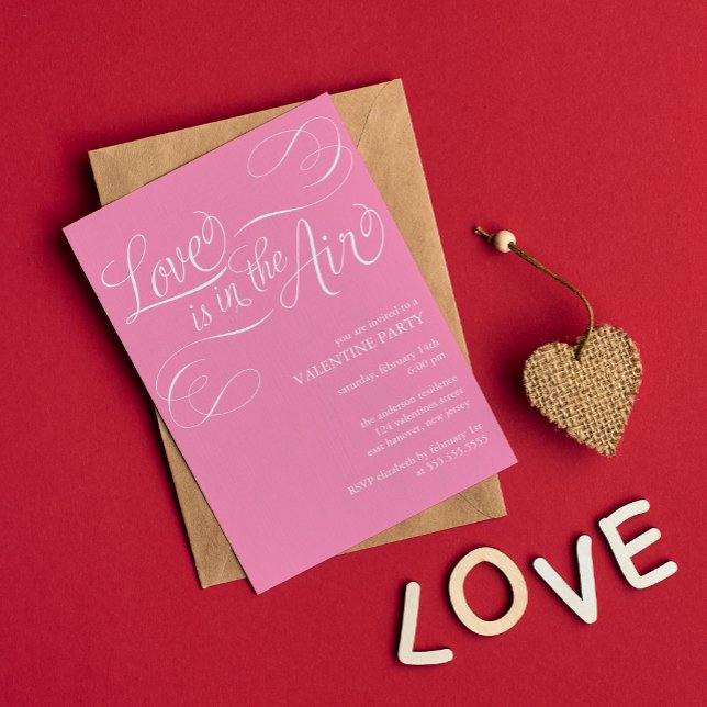 Invitation "L'amour est dans l'air" Soirée de la Saint Valent (Créateur téléchargé)