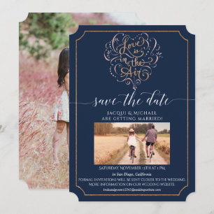 Invitation L'amour est dans l'Air Typographie de script de la