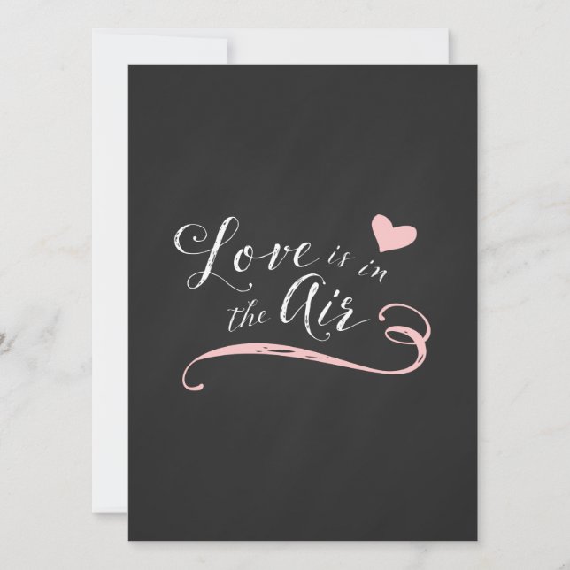 Invitation L'amour est dans le Mariage Air Chalkboard (Devant)