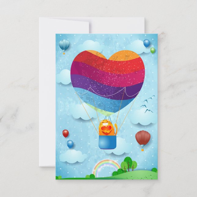 Invitation L'amour est dans l'invitation aérienne (Devant)