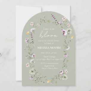 Invitation L'Amour Est En Fête des mariées De Fleur Sage Arc