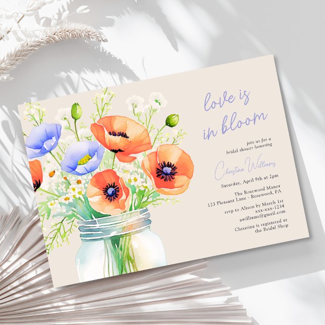 Invitation L'Amour Est En Fleur Fête des mariées Fleur sauvag (Créateur téléchargé)