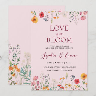 Invitation L'amour est en fleurs Baby Shower de mariage sauva