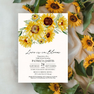 Invitation L'amour est en fleurs Fête de mariage au tournesol