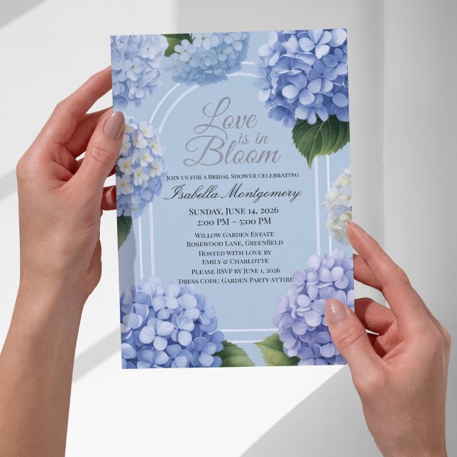 Invitation L'amour est en fleurs Hydrangea Féminin Élégant (Love Is in Bloom Elegant Feminine Hydrangea Invitations
)