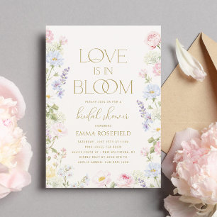 Invitation L'amour est en fleurs Jardin Mariage Enterrement d
