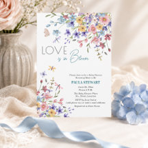 L'amour est en fleurs Libellules Baby Shower Bleu