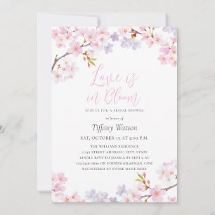 Invitation L'amour est en fleurs Mariage de cerisier Fête de 