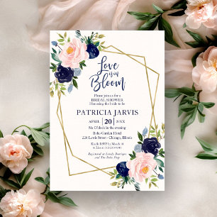 Invitation L'amour est en fleurs Réception de mariage florale