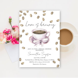 Invitation L'amour est en train de brasser la Fête des mariée