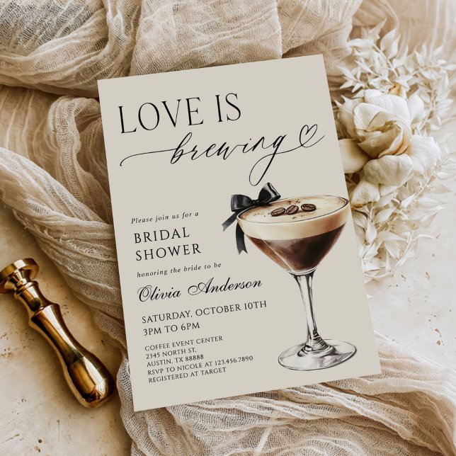 Invitation L'amour est en train de brasser la Mariée de l'Esp (Créateur téléchargé)