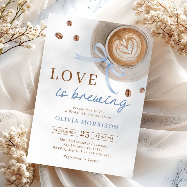 Invitation L'amour est en train de préparer un café pour la B (Créateur téléchargé)