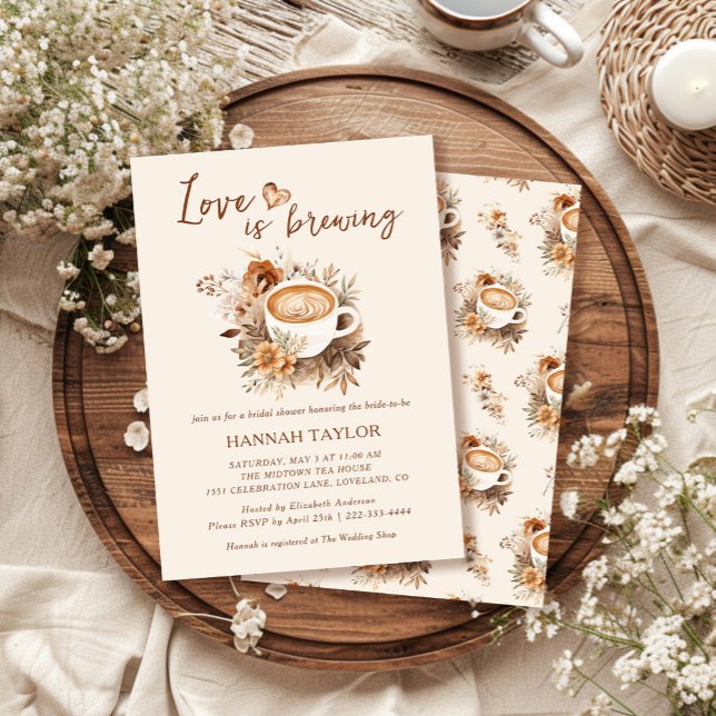 Invitation L'amour est en train de préparer un café pour la B (Créateur téléchargé)