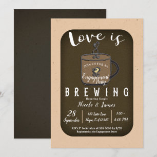 Invitation L'AMOUR EST EN TRAIN DE SE FAIRE Coffee Cafe Soiré