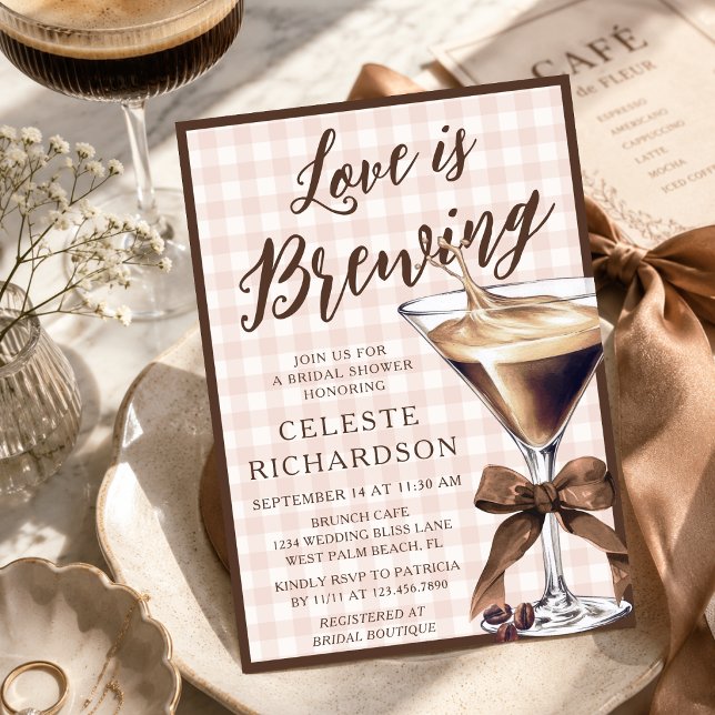Invitation L'Amour Est En Train De Se Préparer Bow Espresso M (Créateur téléchargé)