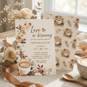 Invitation L'amour est en train de se préparer Café pour coup