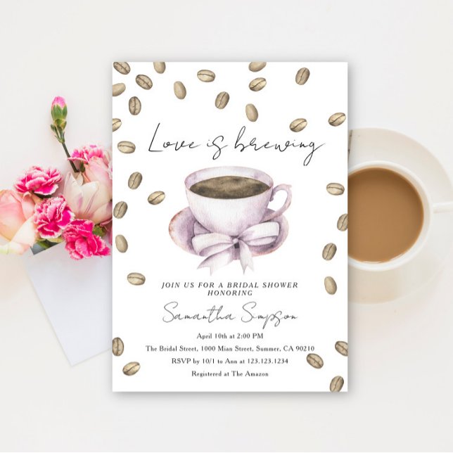 Invitation L'amour est en train de se préparer pour la fête d (Créateur téléchargé)