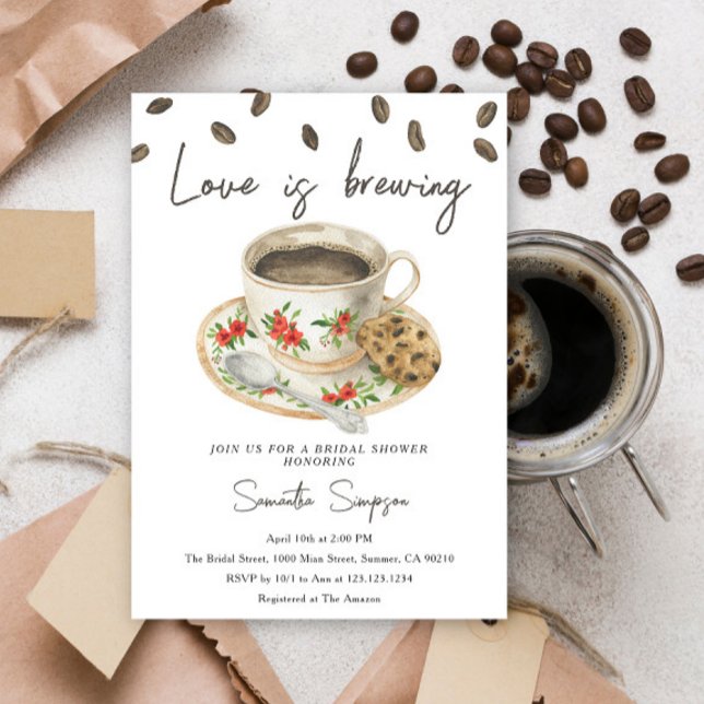 Invitation L'amour est en train de se préparer pour la fête d (Créateur téléchargé)