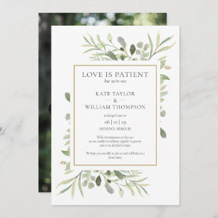 Invitation L'amour est le Mariage d'Elopement du patient Fair