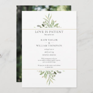Invitation L'amour est le Mariage patient Elopement Faire-par