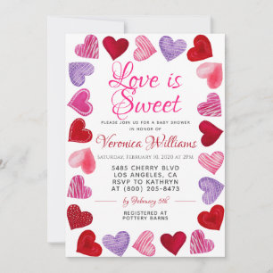 Invitation L'amour est l'invitation Baby shower de Sweet Vale