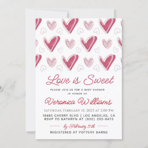 Invitation L'amour est l'invitation Baby shower de Sweet Vale