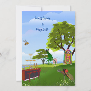 Invitation L'amour est Meadow Serenade Cicadas mariage