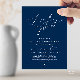 Invitation « L'amour est patient » Annonce de report de maria