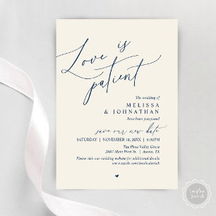 Invitation L'amour est patient, Annonce de report de mariage