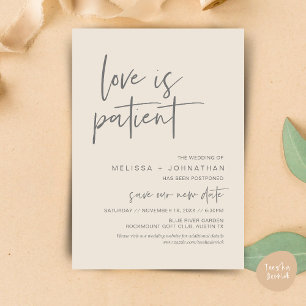 Invitation L'amour est patient, changer notre Mariage Nouvell
