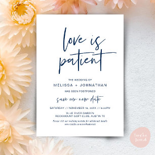 Invitation L'amour est patient, modifier la nouvelle date du