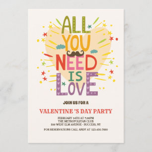Invitation L'amour est tout ce dont vous avez besoin Invitati
