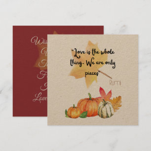 Invitation "L'amour est tout. Nous ne sommes que des morceaux