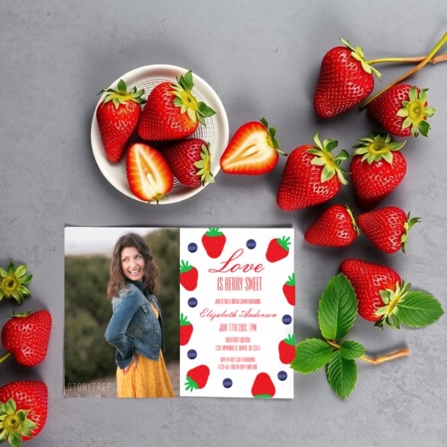 Invitation L'amour est un fruit doux de baies Shower de maria (Créateur téléchargé)