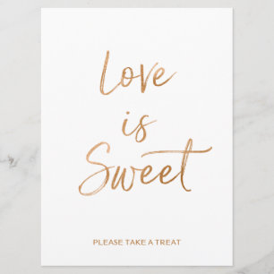 Invitation L'amour est un signe doux Rose Or Stylish