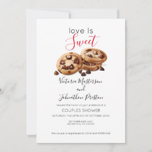 Invitation L'amour est une Douche de Biscuits Sucrés pour Cou