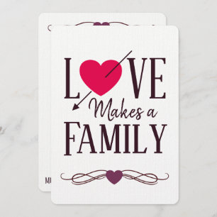 Invitation L'amour fait une famille - annonces d'adoption