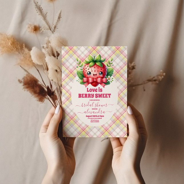 Invitation L'amour fraise est Berry Sweet Fête des mariées (Créateur téléchargé)