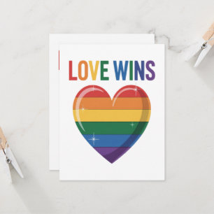 Invitation L'amour gagne la fierté gay LGBT Égalité
