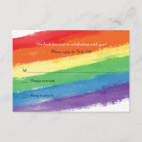 L'amour gagne Rainbow Response Card