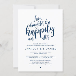 Invitation L'amour, le rire et la joie toujours après, Mariag