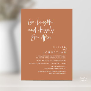 Invitation L'amour, le rire et la joie toujours après, modern