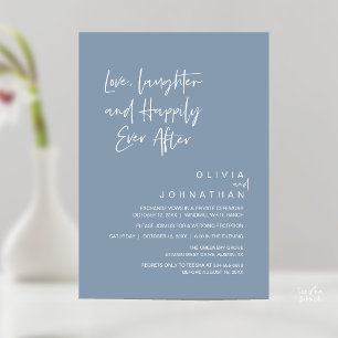 Invitation L'amour, le rire et la joie toujours après, modern