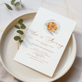 Invitation L'amour minimaliste brasse la douche nuptiale