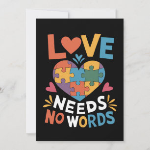Invitation L'amour n'a pas besoin de mots Sensibilisation à l