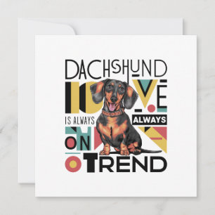 Invitation L'amour pour les Dachshunds est toujours à la mode