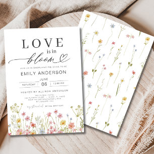 Invitation L'amour printanier est en fleurs, Baby Shower de m