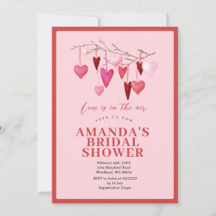 Invitation L'amour rose est dans l'air Saint-Valentin Enterre